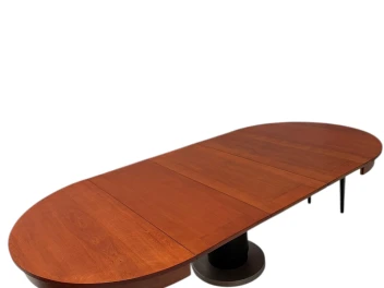 Art Deco Modernist Round Extendable Dining Room Table by Hendrik Wouda, 1931